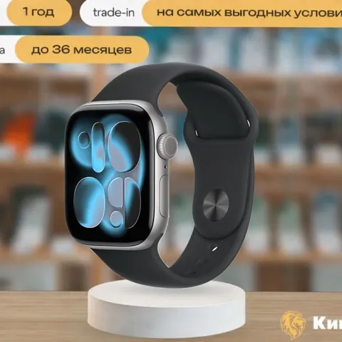 Apple Watch S11 42mm Space Gray Sport Band (S/M), серый — фото товара