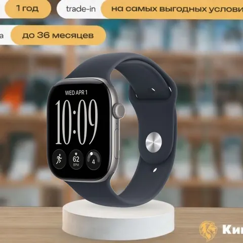 Apple Watch S12 46mm Space Gray Sport Band (S/M), серый — фото товара