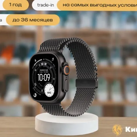Apple Watch Ultra 3 49mm Black Ti Black Milanese Loop Small, чёрный — фото товара