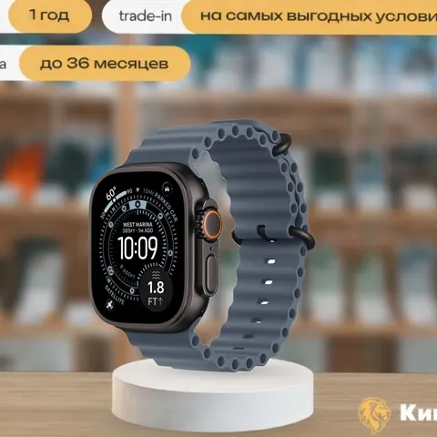 Apple Watch Ultra 3 49mm Black Ti Black Ocean Band, чёрный — фото товара