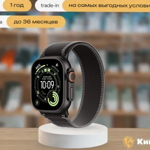 Apple Watch Ultra 3 49mm Black Ti Black Trail Loop M/L, чёрный — фото товара