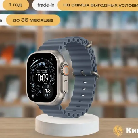 Apple Watch Ultra 3 49mm Natural Ti Blue Ocean Band, серый — фото товара