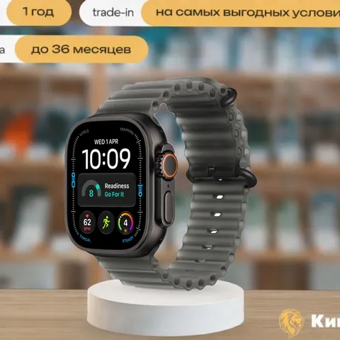 Apple Watch Ultra 4 49mm Black Ti Black Ocean Band, чёрный — фото товара