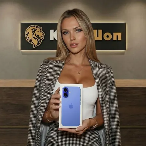 iPhone 16 Plus, 256 ГБ, SIM + eSIM, голубой — фото товара