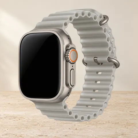 Apple Watch Ultra 4 49mm Natural Ti Gray Ocean Band, серый — фото товара