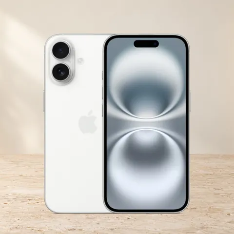 iPhone 16, 128 ГБ, SIM + eSIM, белый — фото товара