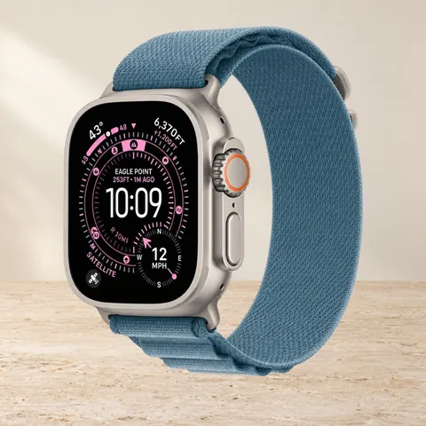 Apple Watch Ultra 3 49mm Natural Ti Blue Alpine Loop Large, серый — фото товара