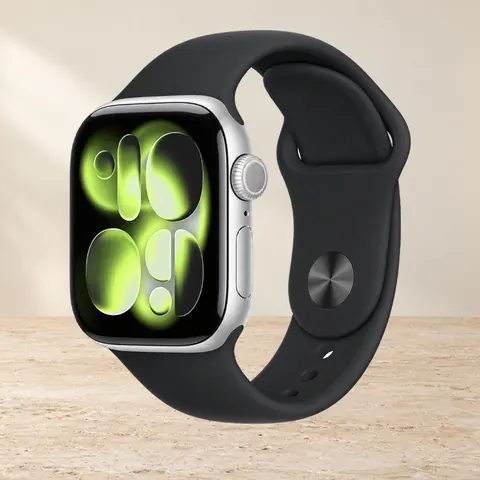 Apple Watch S11 46mm Silver Sport Band (M/L), серебряный — фото товара