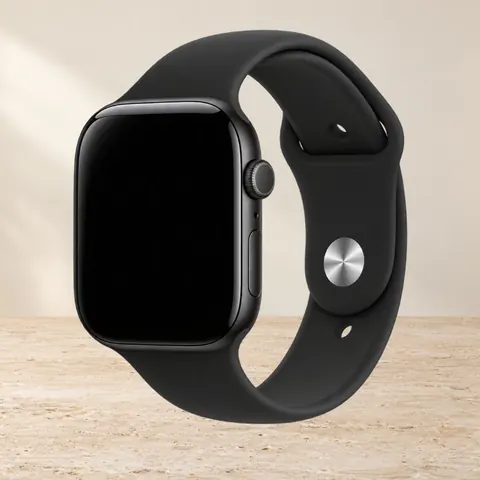 Apple Watch S12 46mm Black Sport Band (M/L), чёрный — фото товара