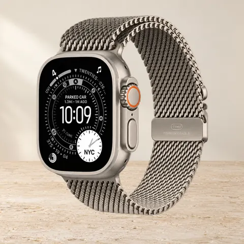 Apple Watch Ultra 3 49mm Natural Ti Natural Milanese Loop Small, серый — фото товара
