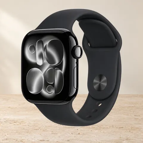 Apple Watch S11 46mm Jet Black Sport Band (M/L), чёрный — фото товара
