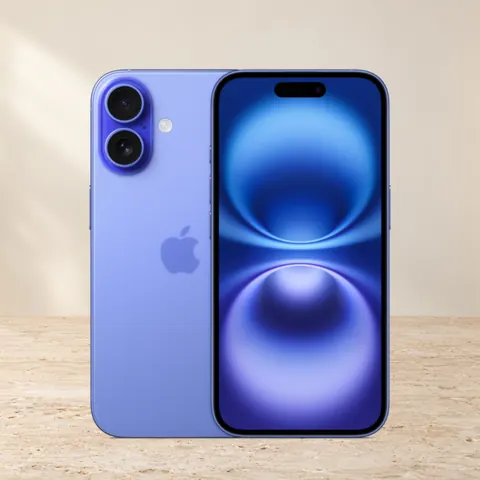 iPhone 16, 128 ГБ, SIM + eSIM, голубой — фото товара