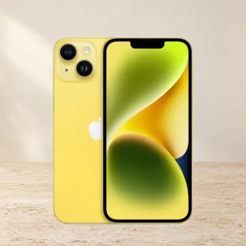 iPhone 14, 128 ГБ, SIM + eSIM, желтый (Yellow) — фото товара