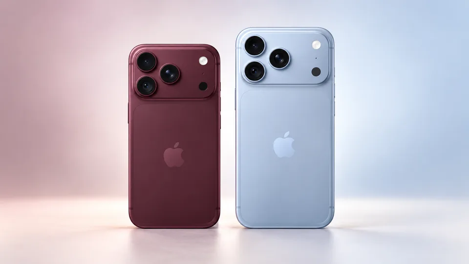 iPhone 18 Pro в Burgundy и iPhone 18 Pro Max в Glacier