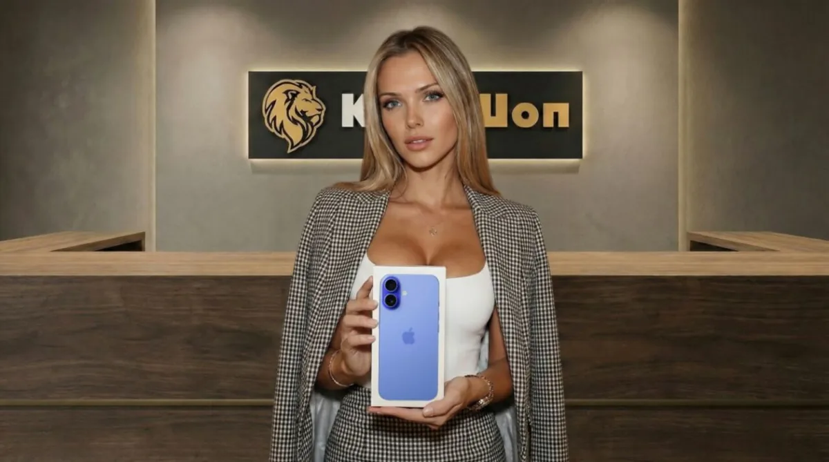iPhone 16, 128 ГБ, SIM + eSIM, голубой (Ultramarine) — фото товара