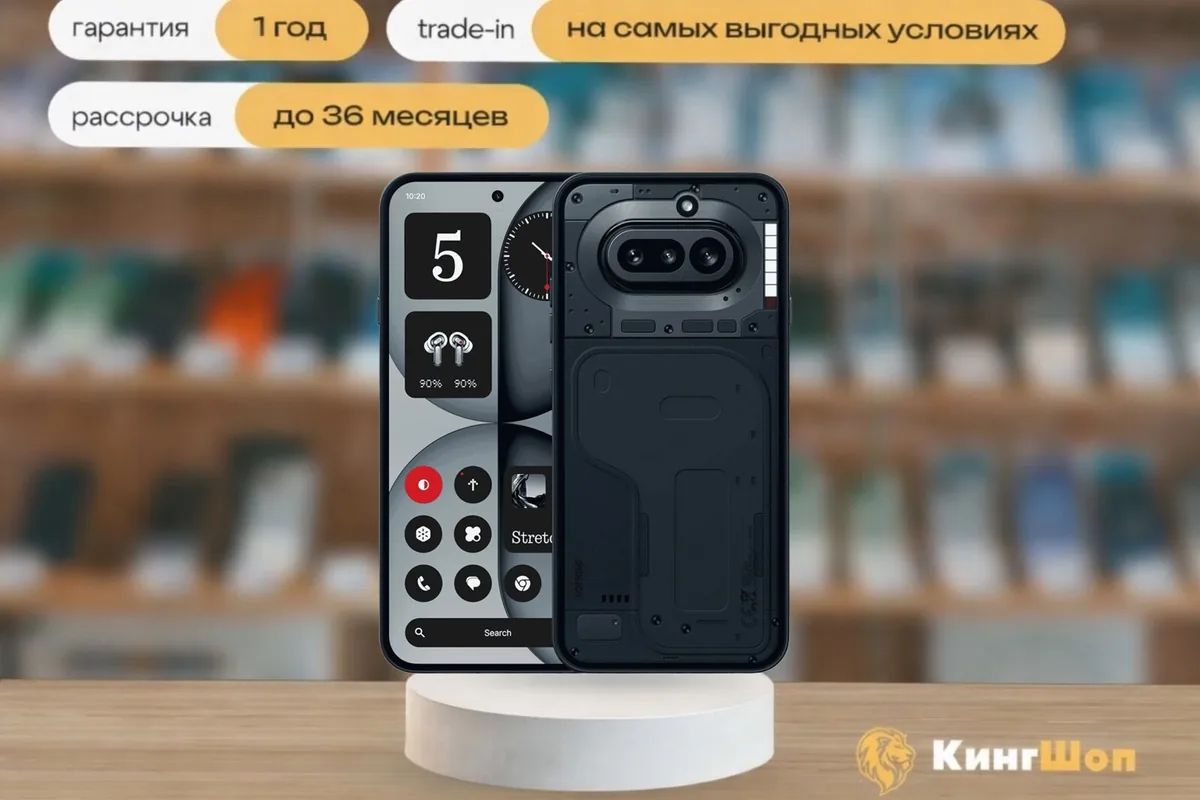 Nothing Phone 4a 8/256 Black, SIM + eSIM, черный — фото товара