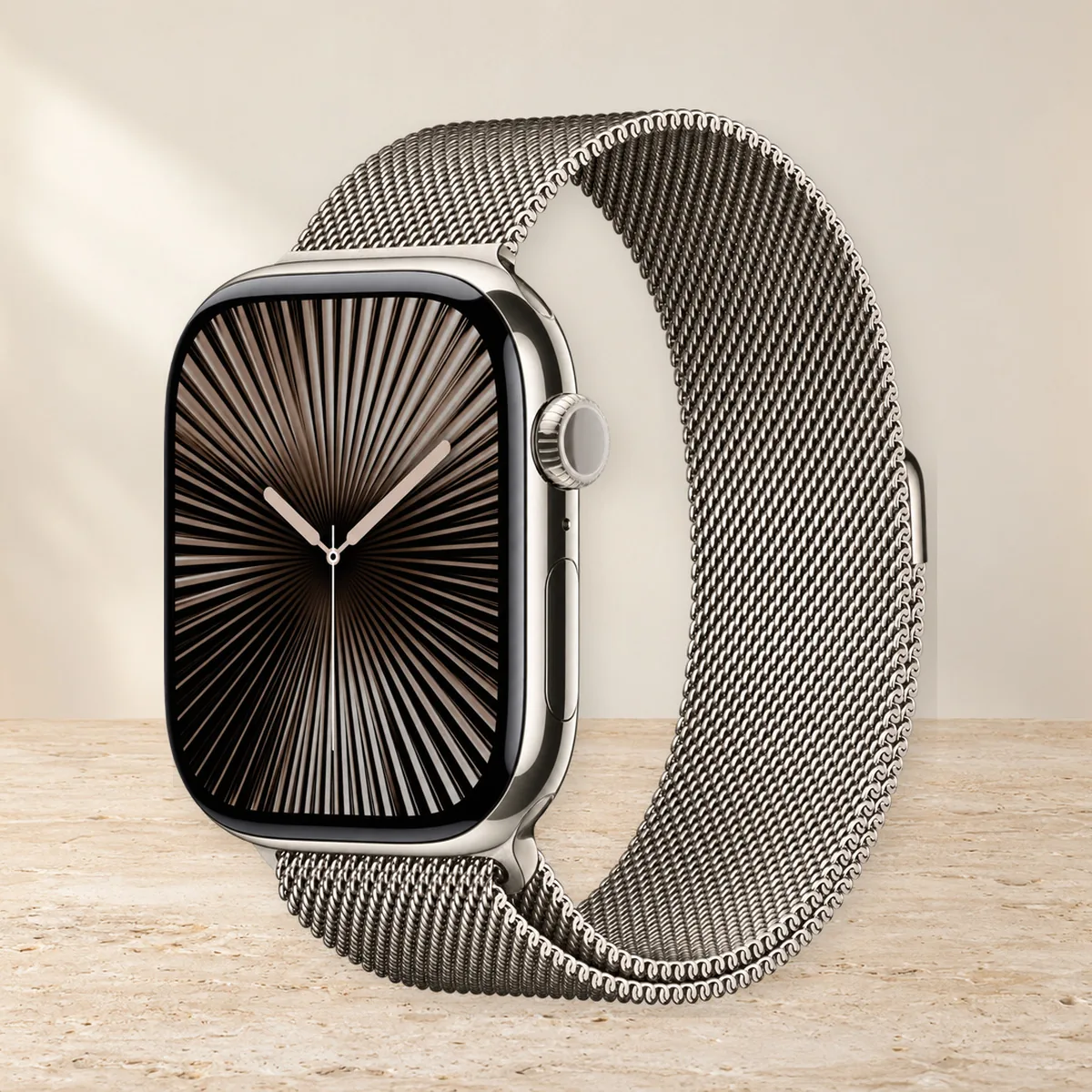 Apple Watch S10 46mm Natural Milanese Loop (M/L), серый — фото товара