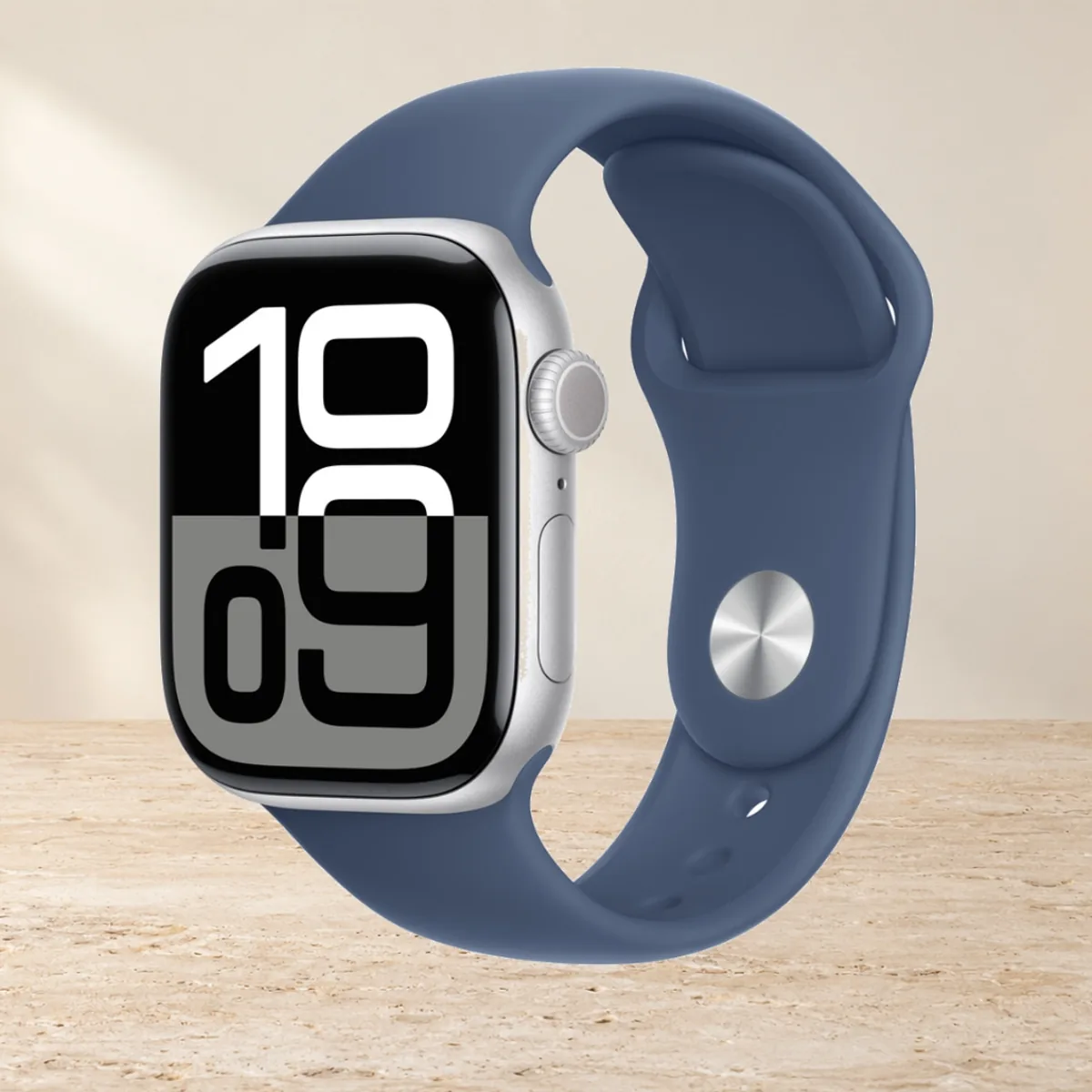 Apple Watch S10 42mm Silver Sport Band (M/L), серебряный — фото товара