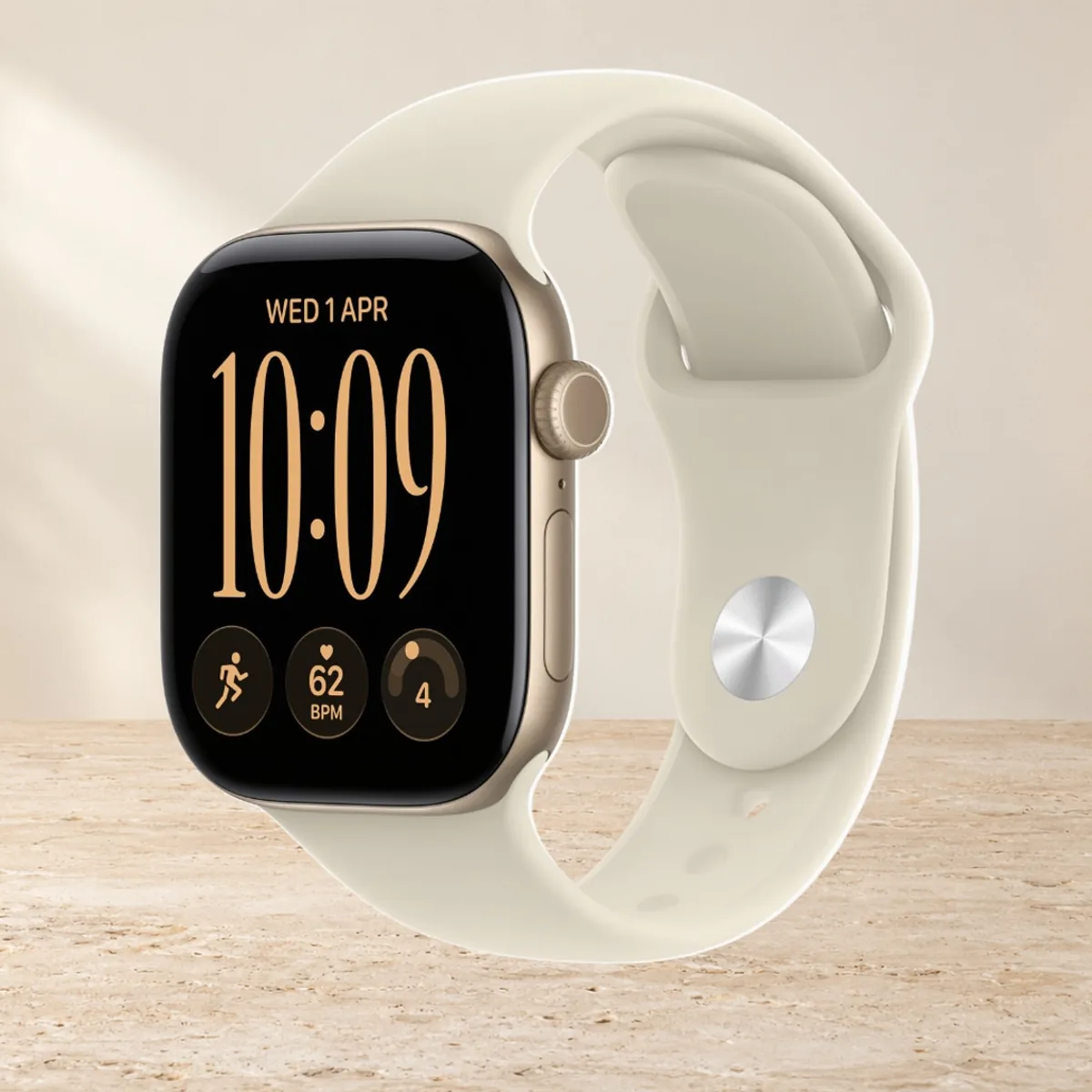 Apple Watch S12 42mm Gold Sport Band (S/M), золотой — фото товара