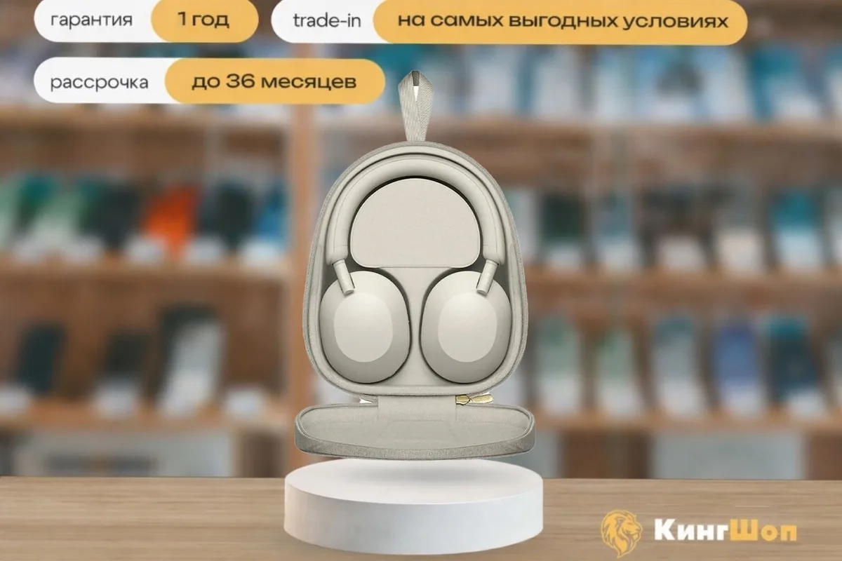 Sony WH-1000XM5 Silver, Серебряный — фото товара